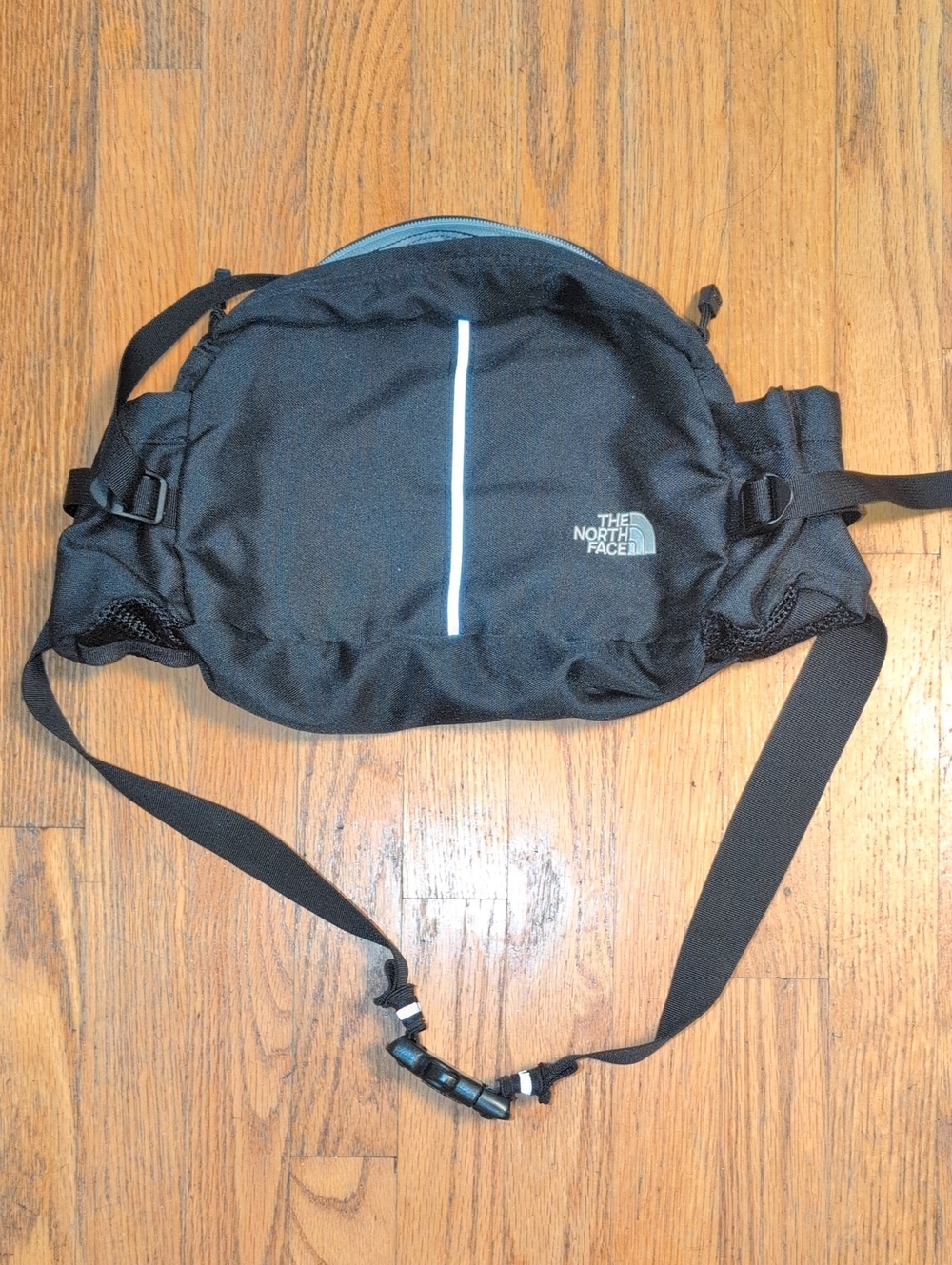 The North Face Black Waist Pack with Reflective Strip